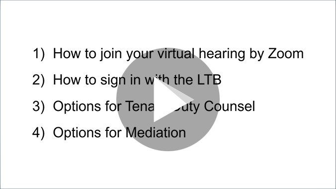 Your Hearing Day: Part 1 - Joining an LTB hearing on YouTube