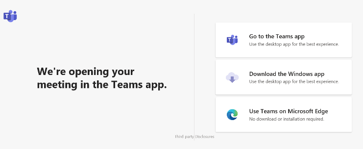 MS Teams Application Section