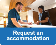 Request an accommodation button