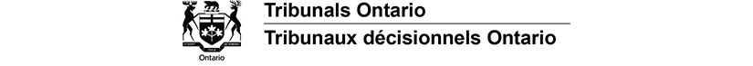 Tribunals Ontario Banner / Tribunaux décisionnels Ontario Bannier